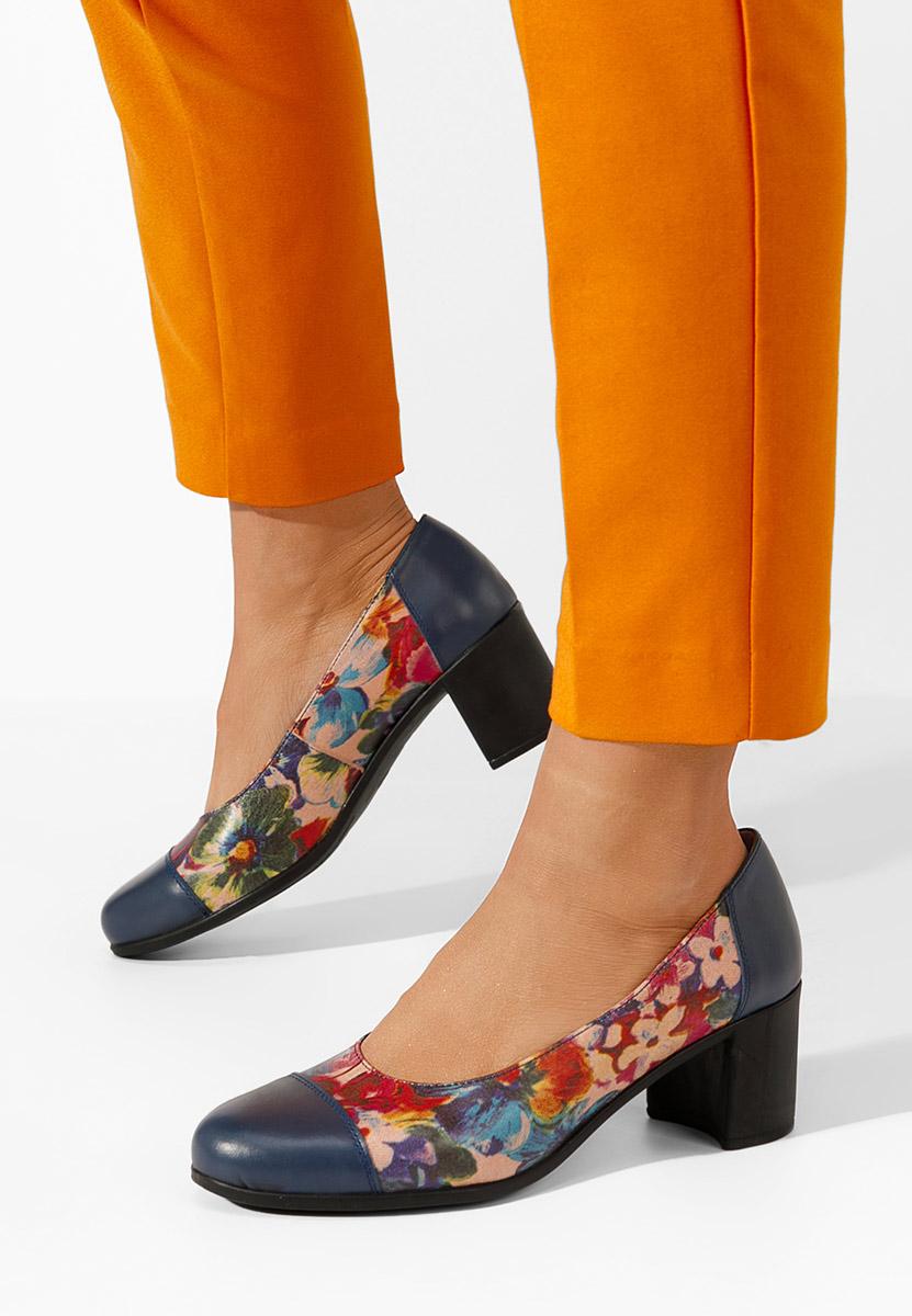 Kožne cipele na petu Judy Šareno