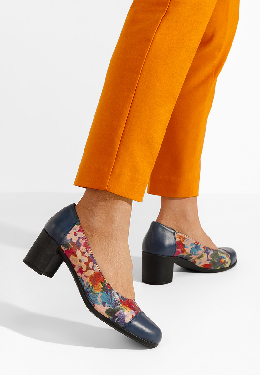 Kožne cipele na petu Judy Šareno