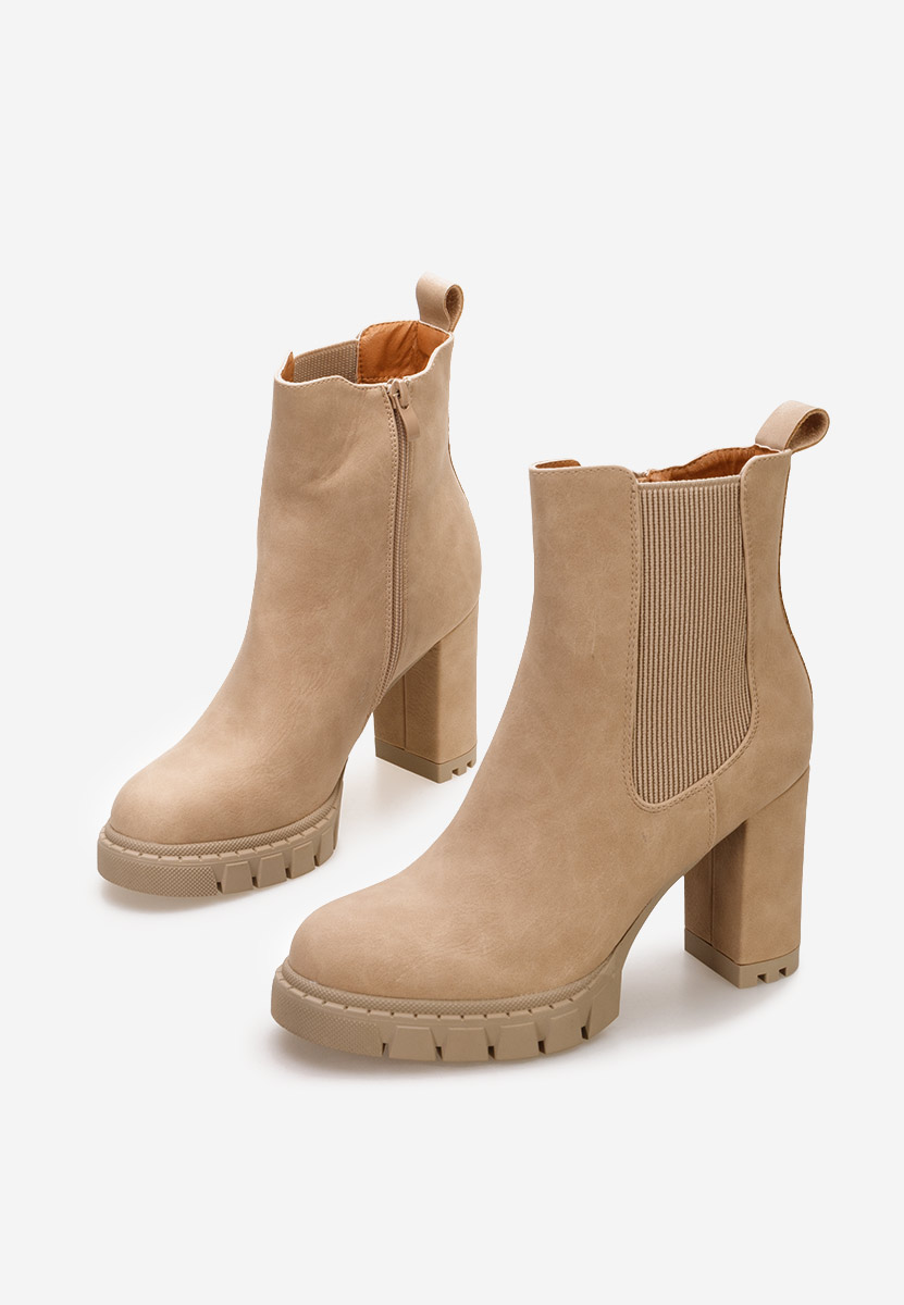 Gležnjače na block petu Veloria kaki