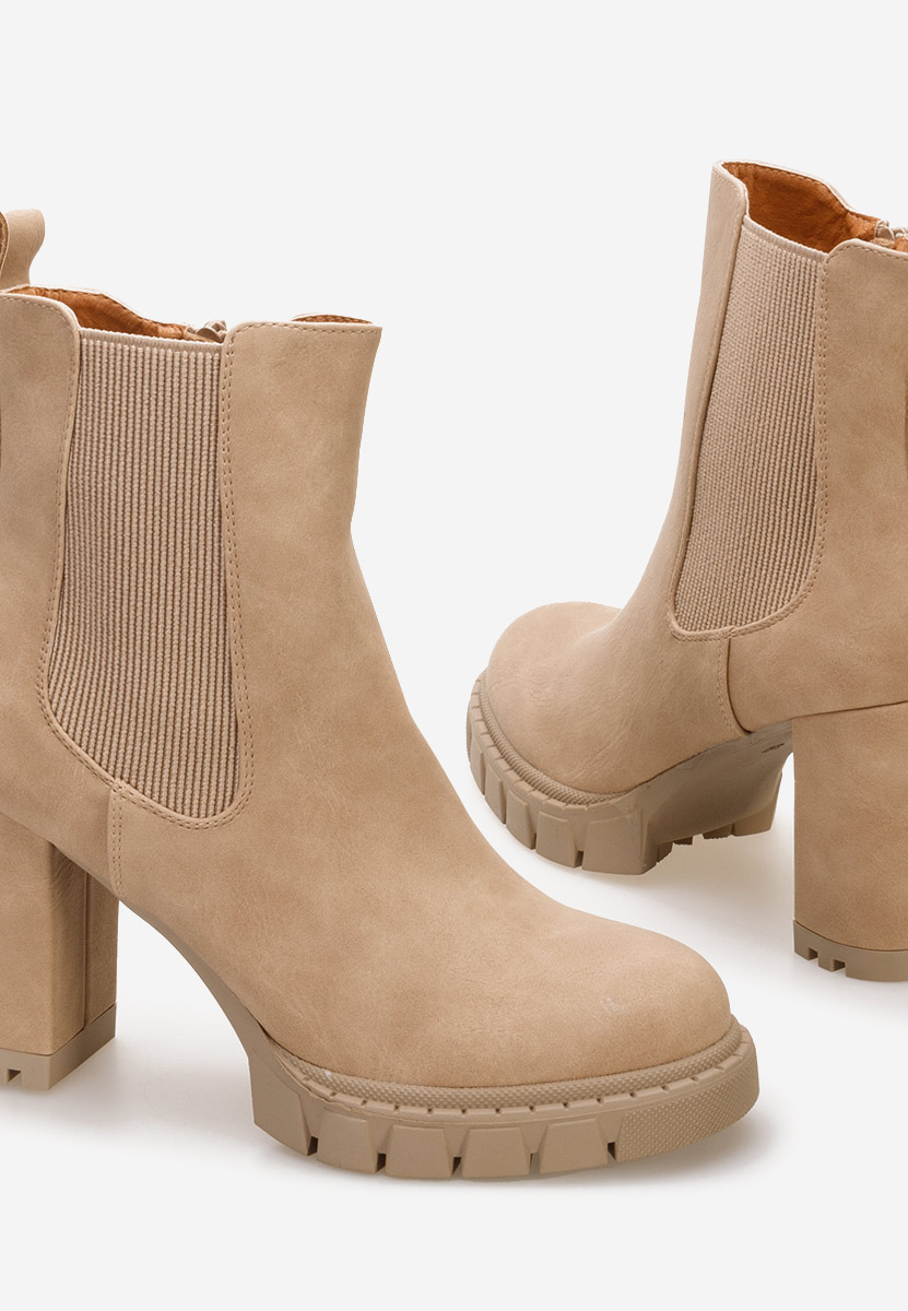 Gležnjače na block petu Veloria kaki