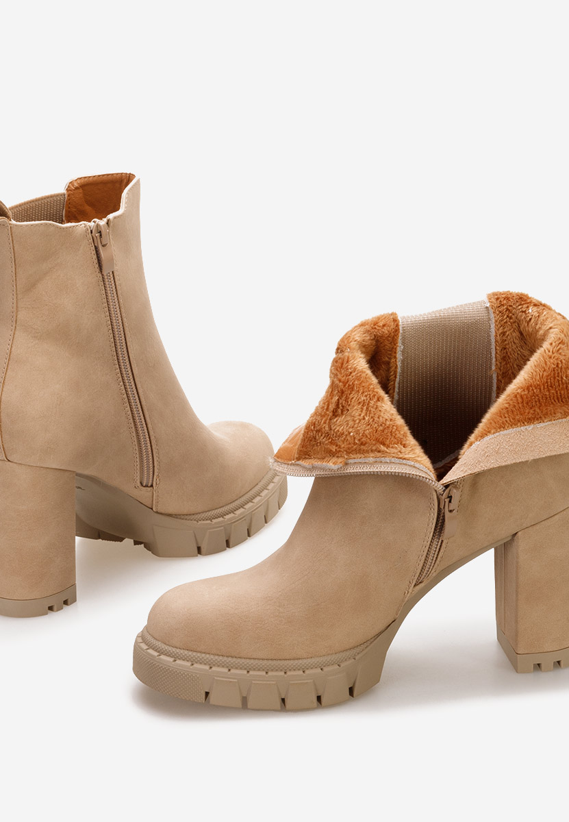 Gležnjače na block petu Veloria kaki