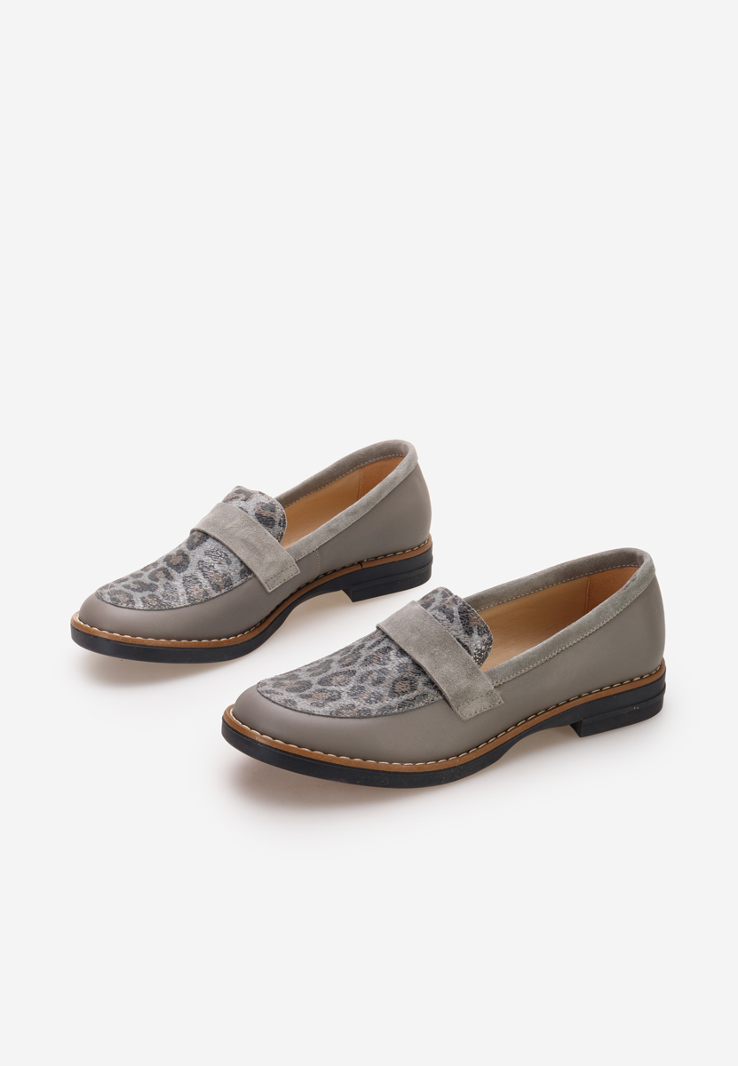 Mokasinke od prirodne kože Aleda sivo