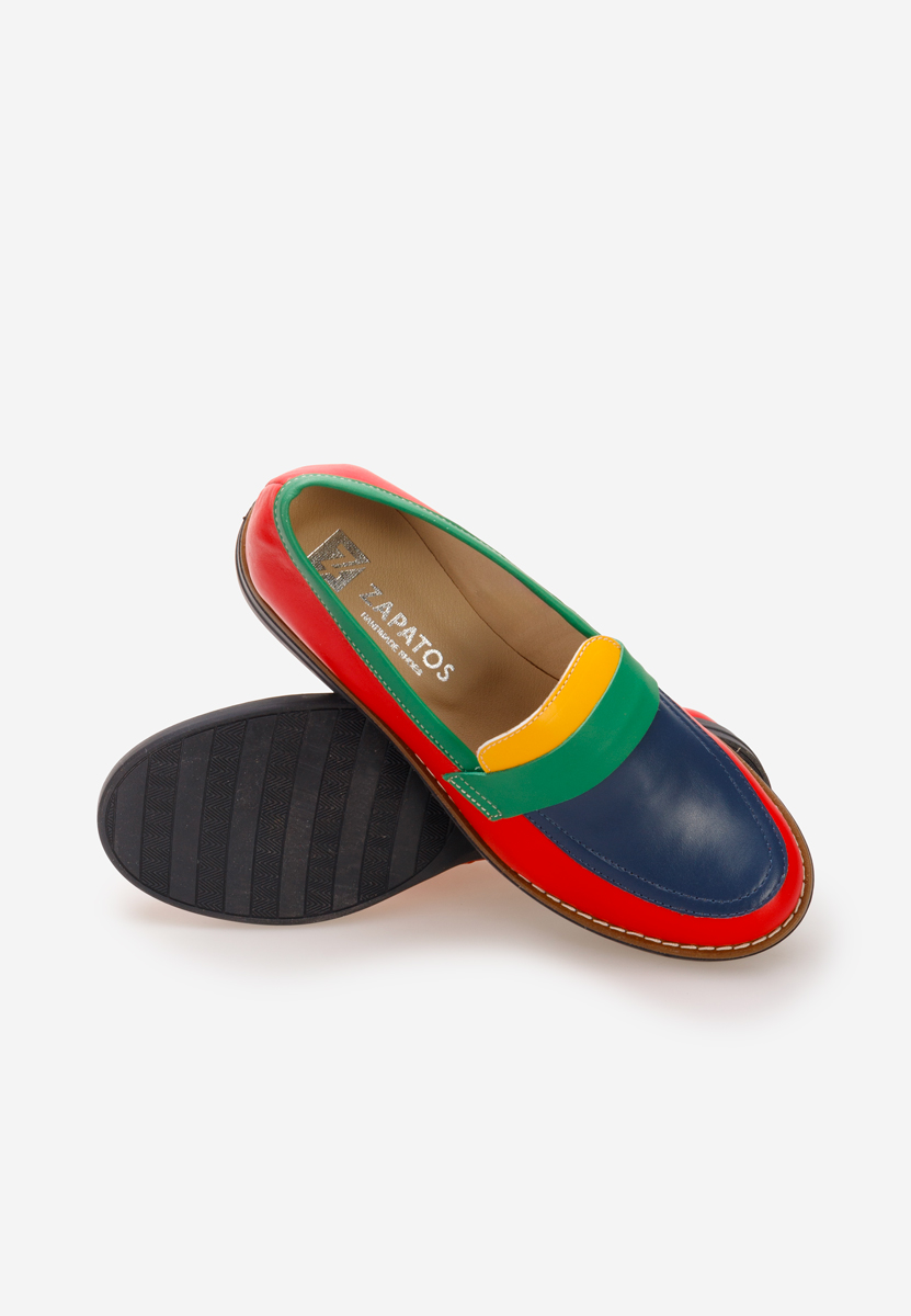 Mokasinke od prirodne kože Aleda Šareno