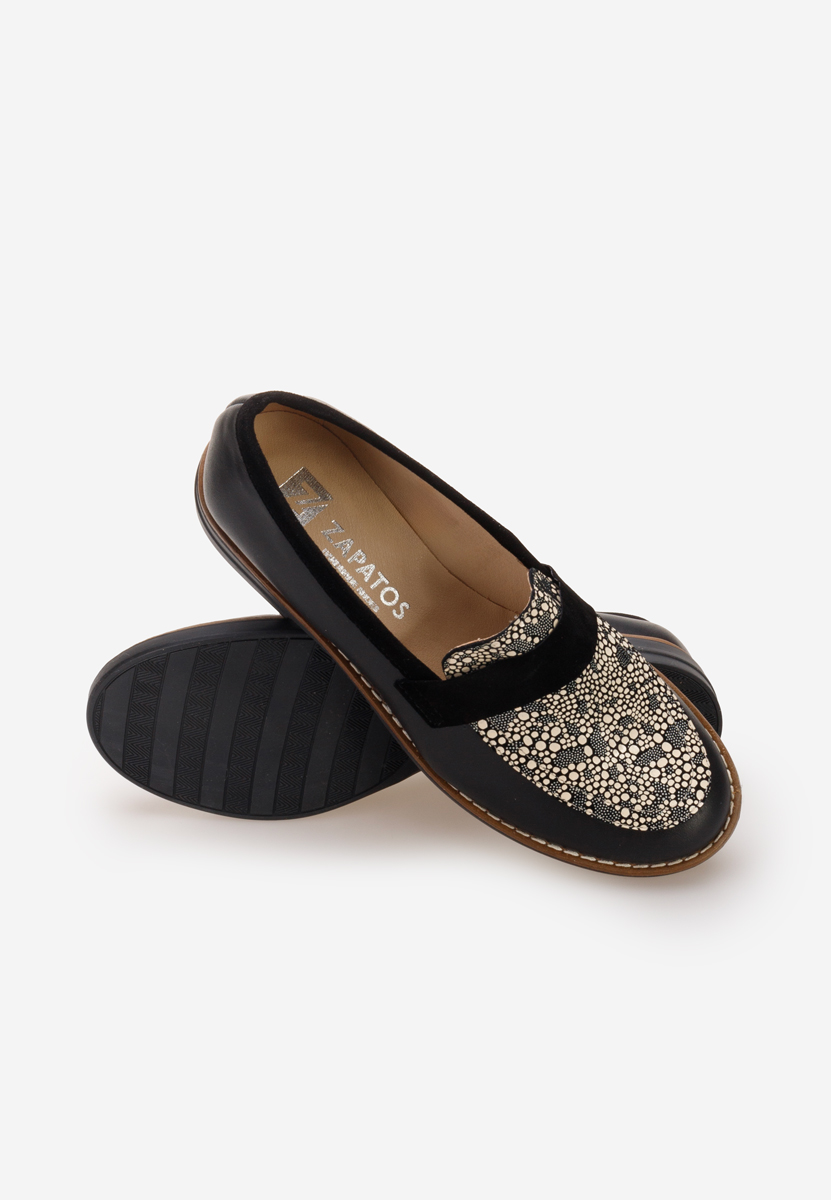 Mokasinke od prirodne kože Aleda crno