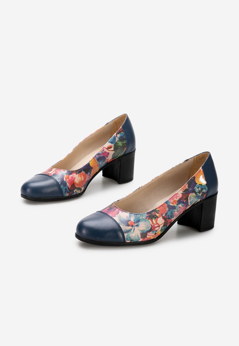 Kožne cipele na petu Judy Šareno