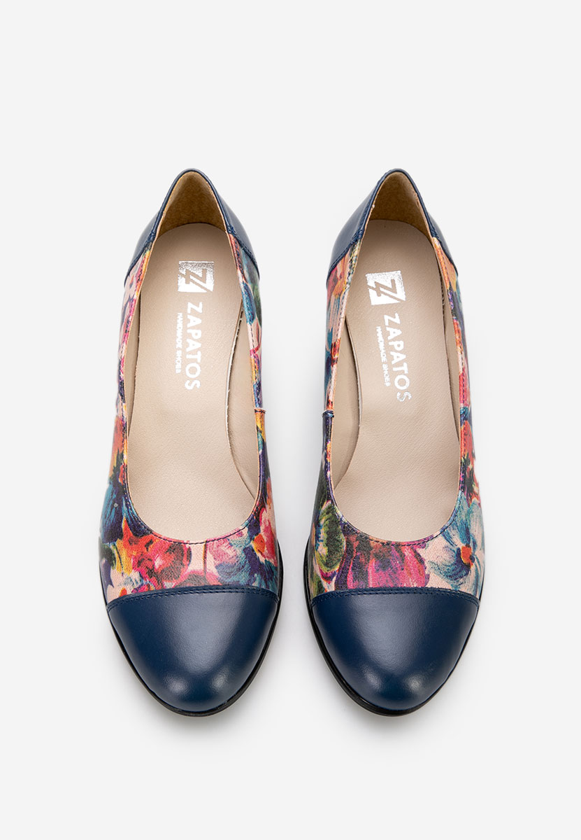 Kožne cipele na petu Judy Šareno