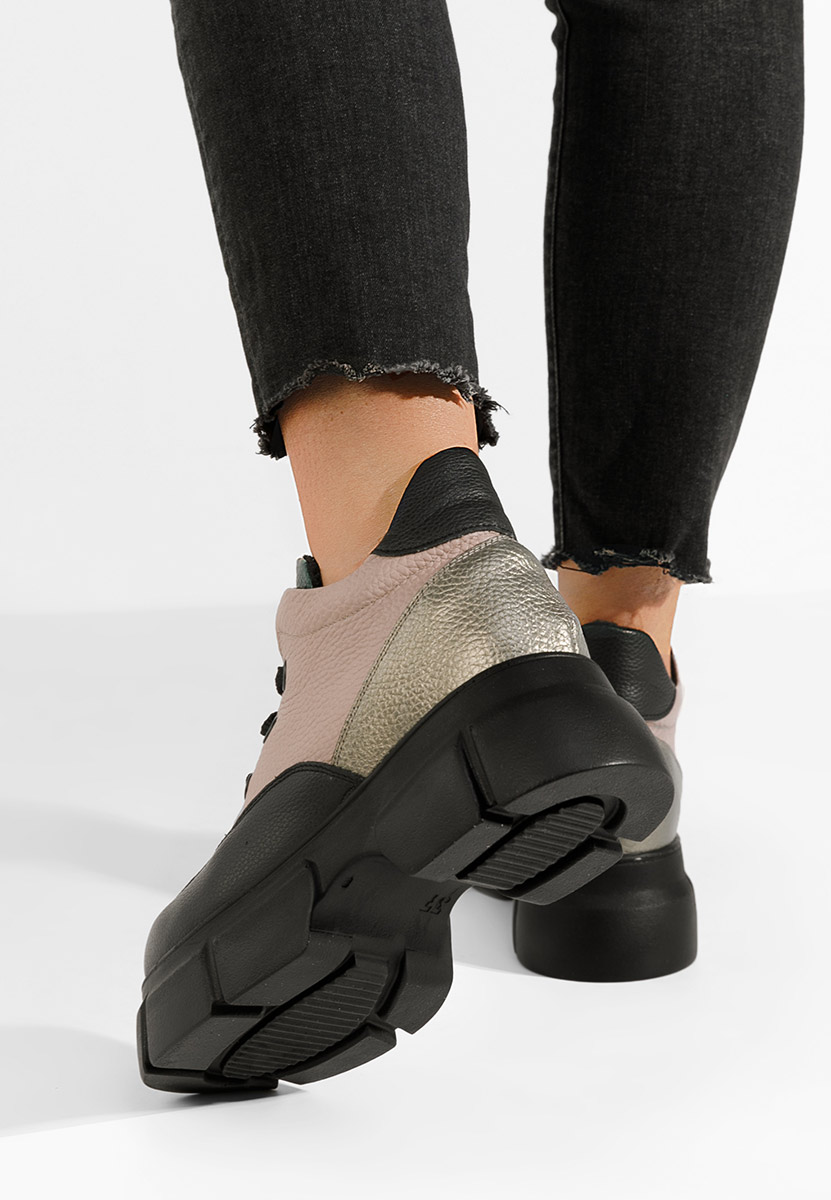 Kožne ženske gležnjače Kianna Šareno