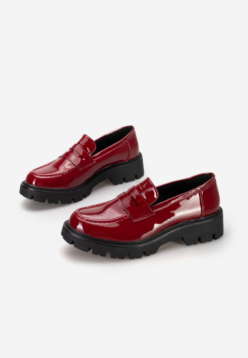 Mokasinke ženske Zampa vinsko crvena