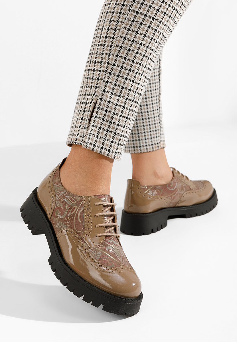 Ženske cipele oksfordice Flexa braon