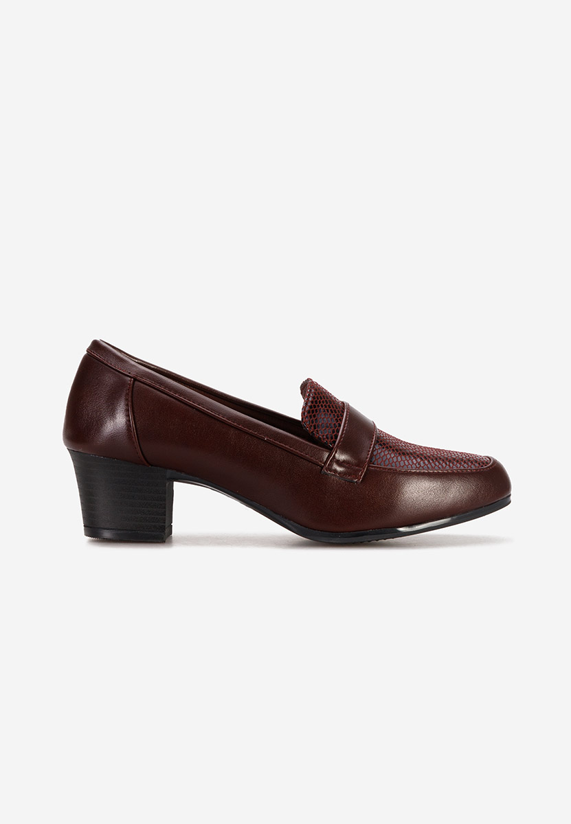 Loafers cipele Elidera vinsko crvena