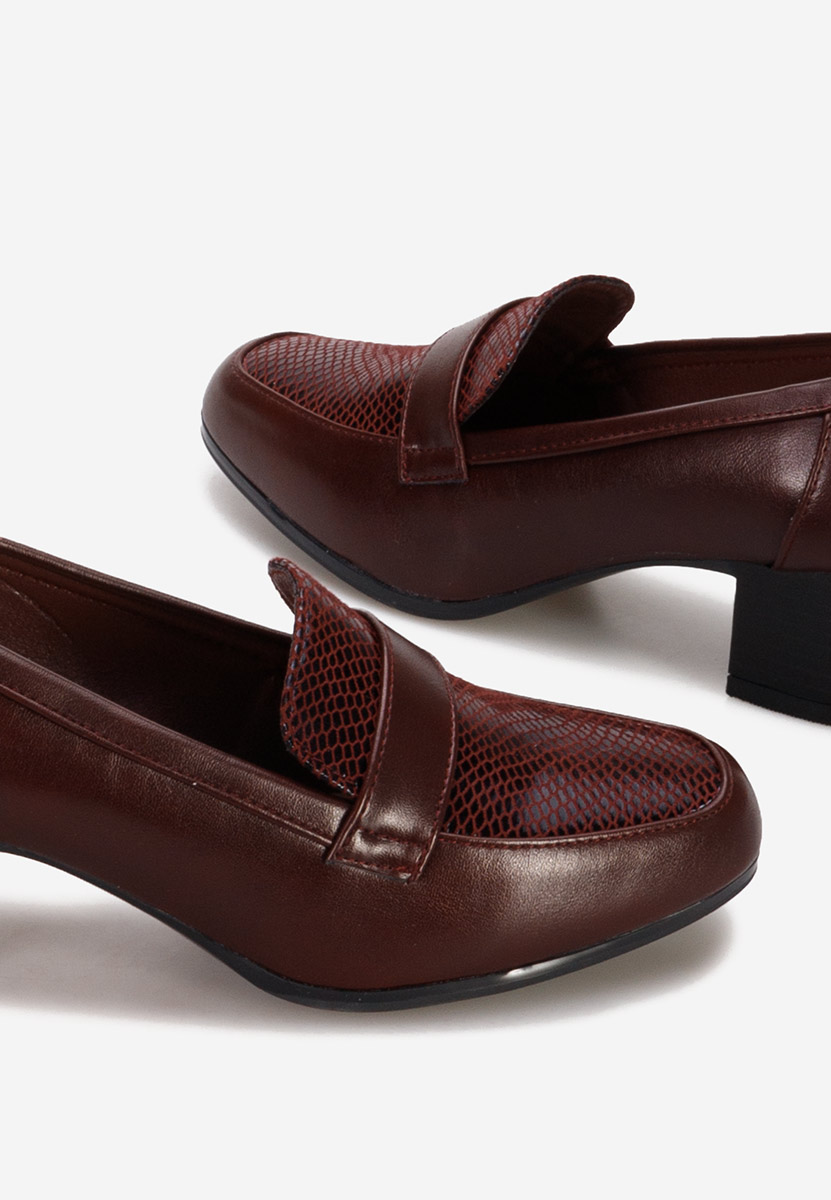 Loafers cipele Elidera vinsko crvena