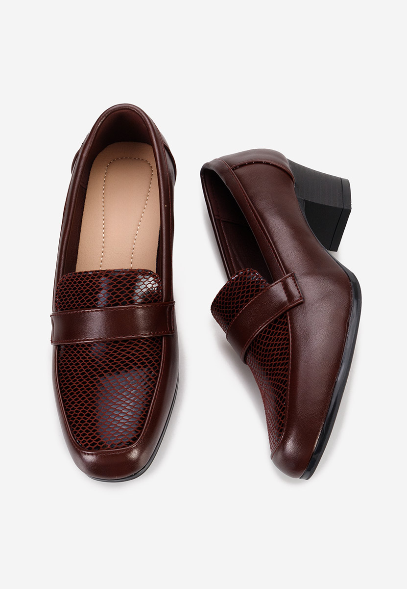 Loafers cipele Elidera vinsko crvena