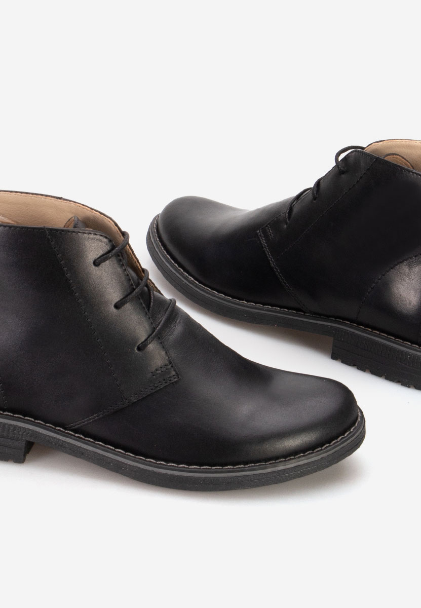 Kožne ženske gležnjače Kalisa V5 crno