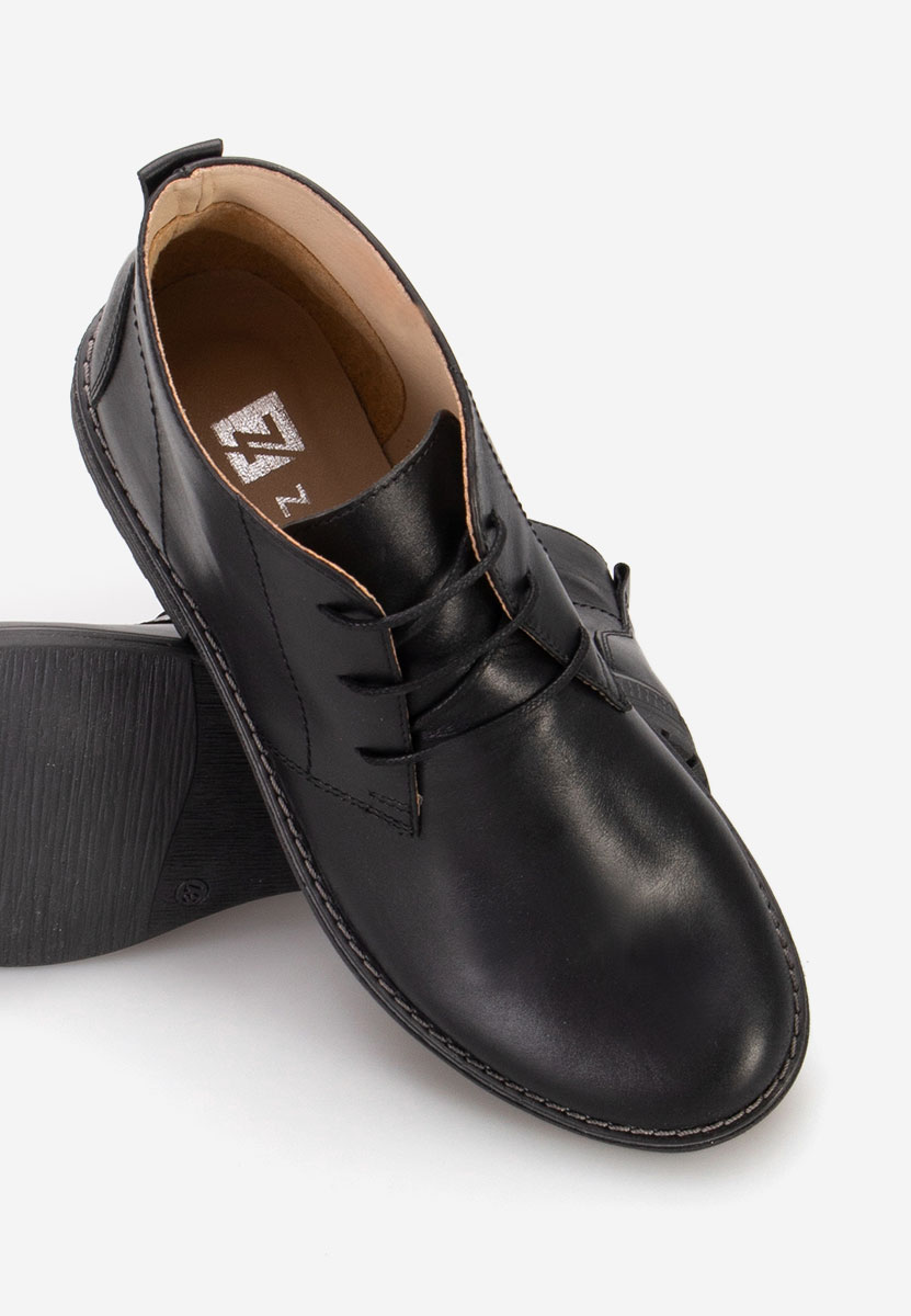 Kožne ženske gležnjače Kalisa V5 crno