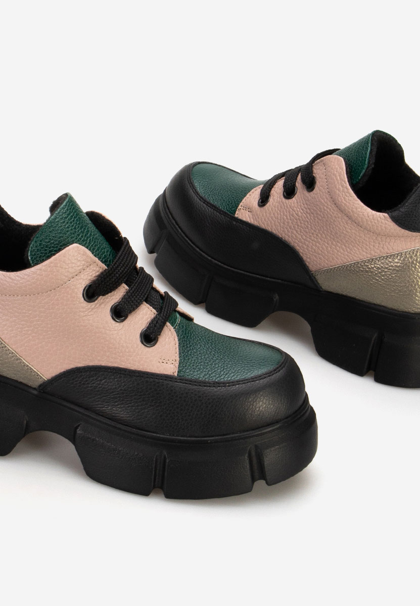 Kožne ženske gležnjače Kianna Šareno