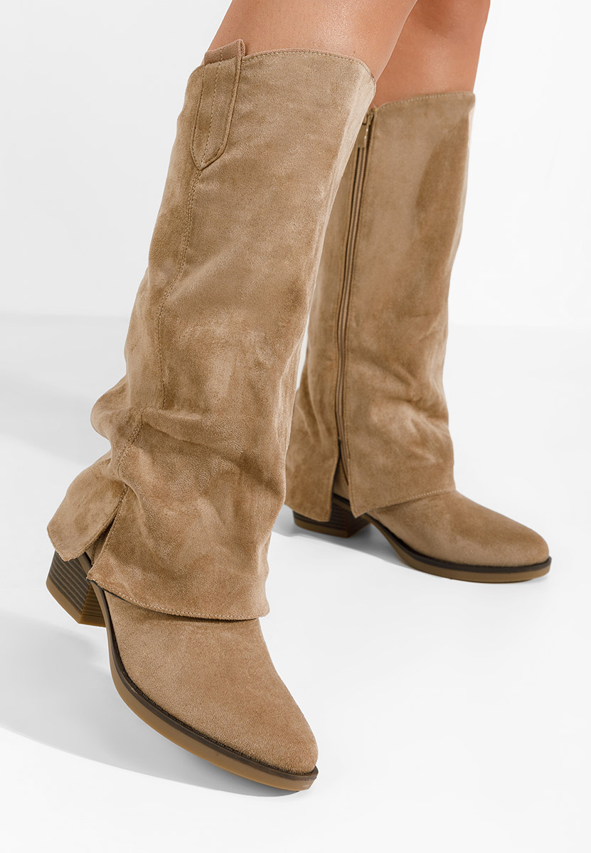 Ženske čizme Chandana kaki