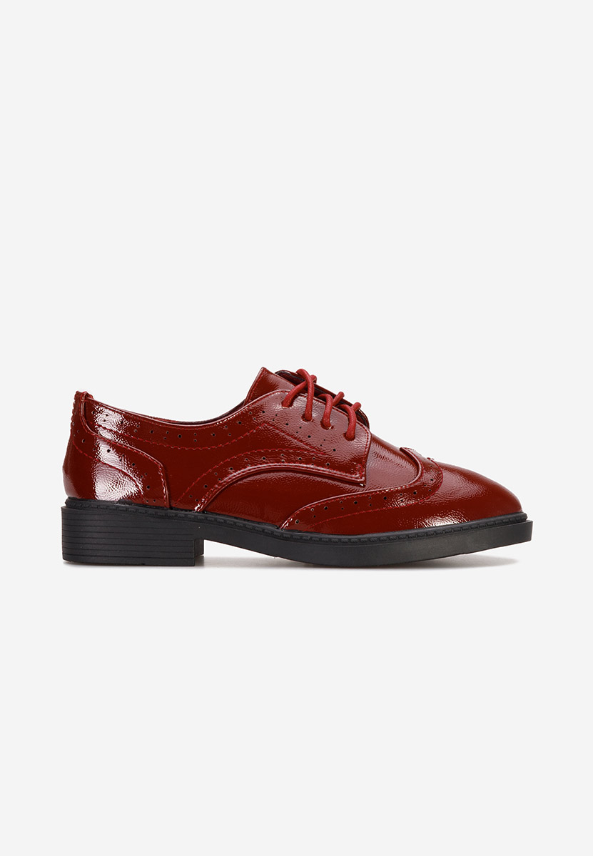 Ženske cipele oksfordice Pheronia vinsko crvena