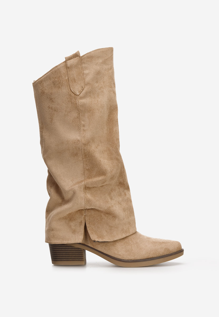 Ženske čizme Chandana kaki