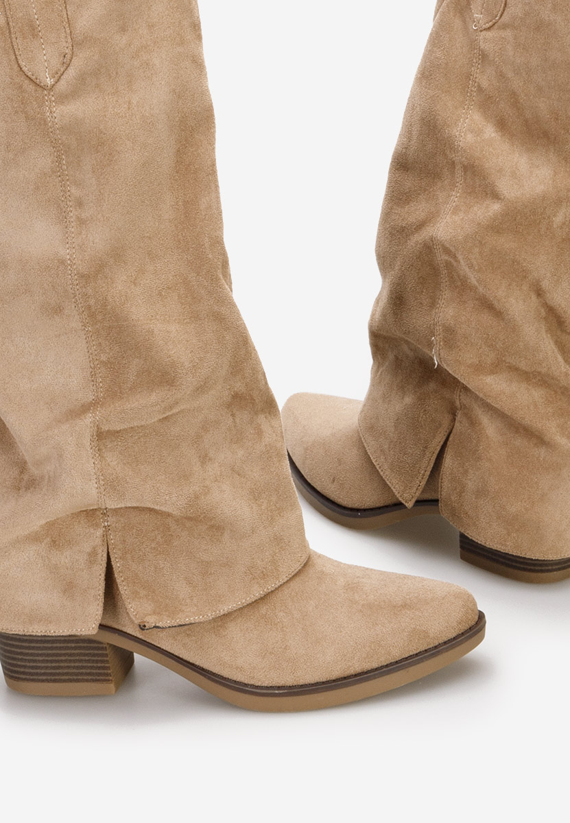 Ženske čizme Chandana kaki