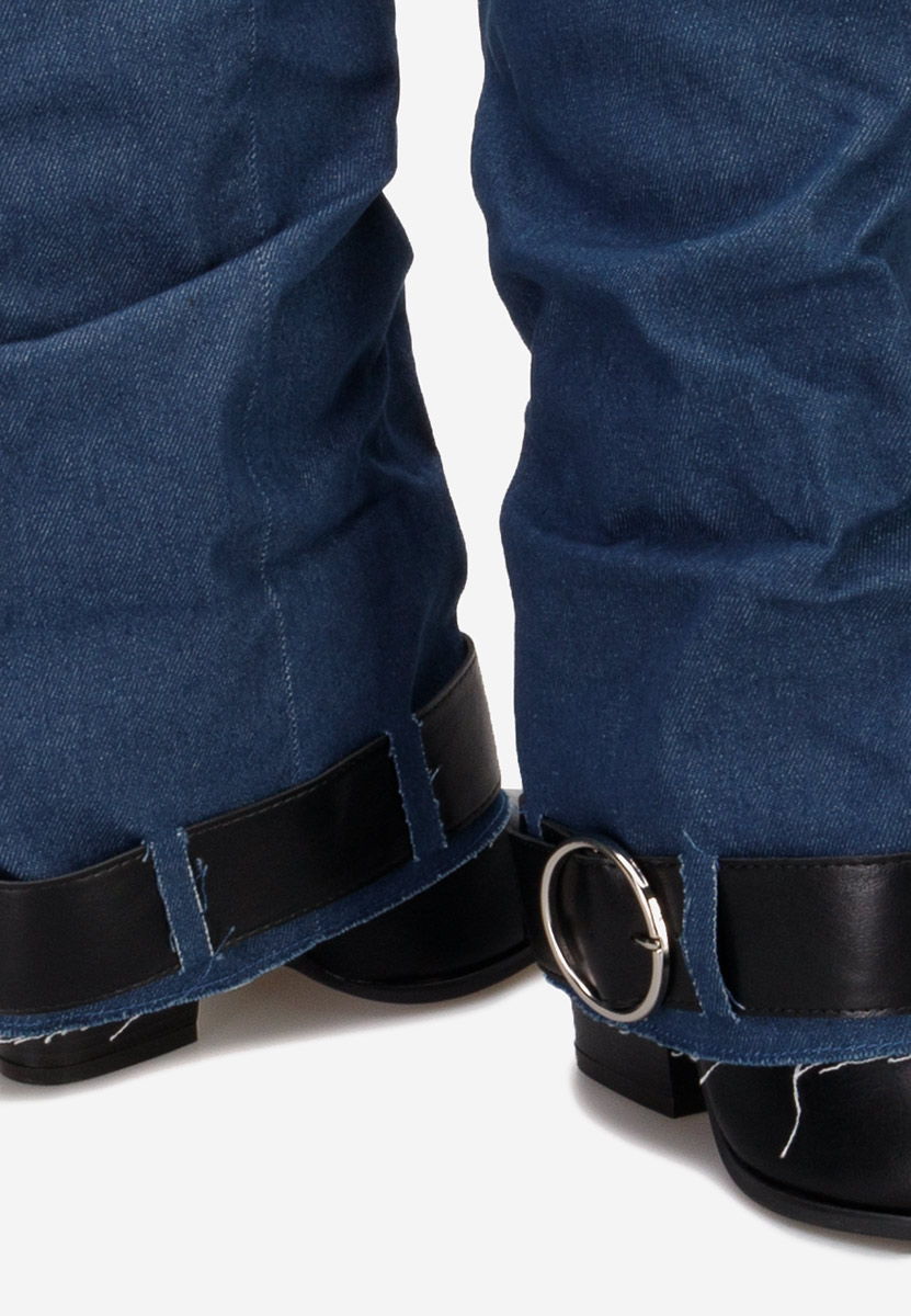 Čizmice na blok petu Elisia denim