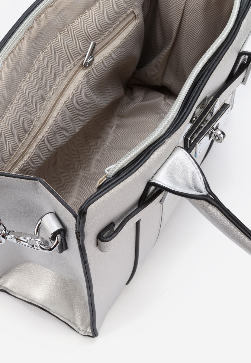 Ručna torba Yvesa srebrno