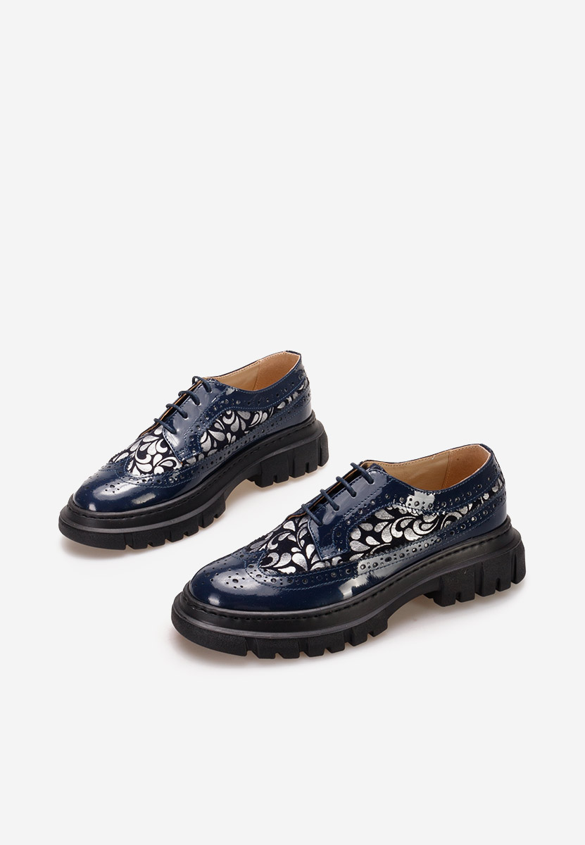 Kožne cipele derby Henise V6 plavo navy