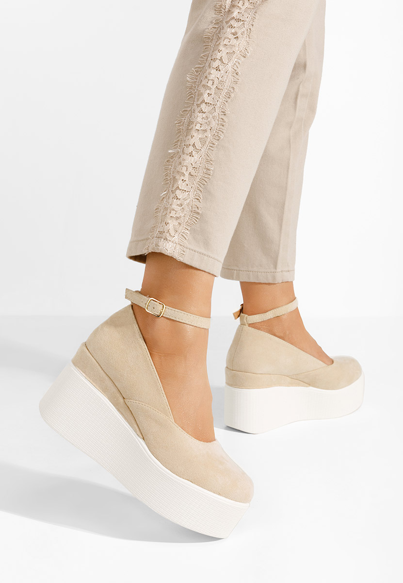 Cipele s platformom Leanora bež