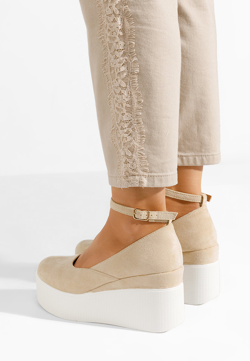 Cipele s platformom Leanora bež