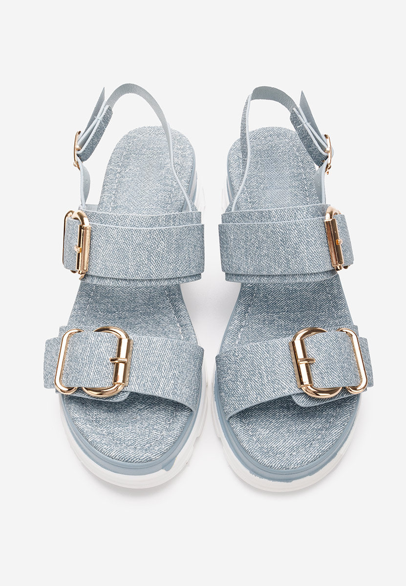 Sandale s platformom Raphaela svijetlo plave