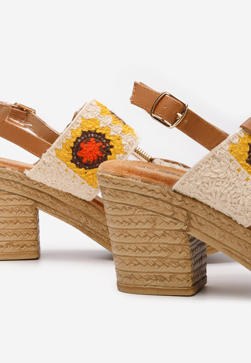 Sandale sa semi plato Zeina V2 bež