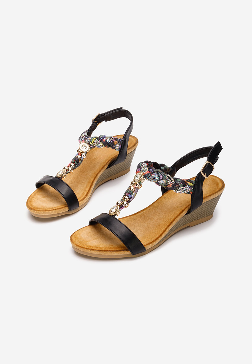 Sandale s platformom Tanika crno