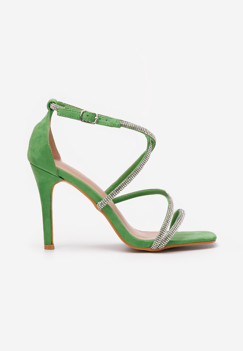 Ženske sandale elegantne Aleena zeleno