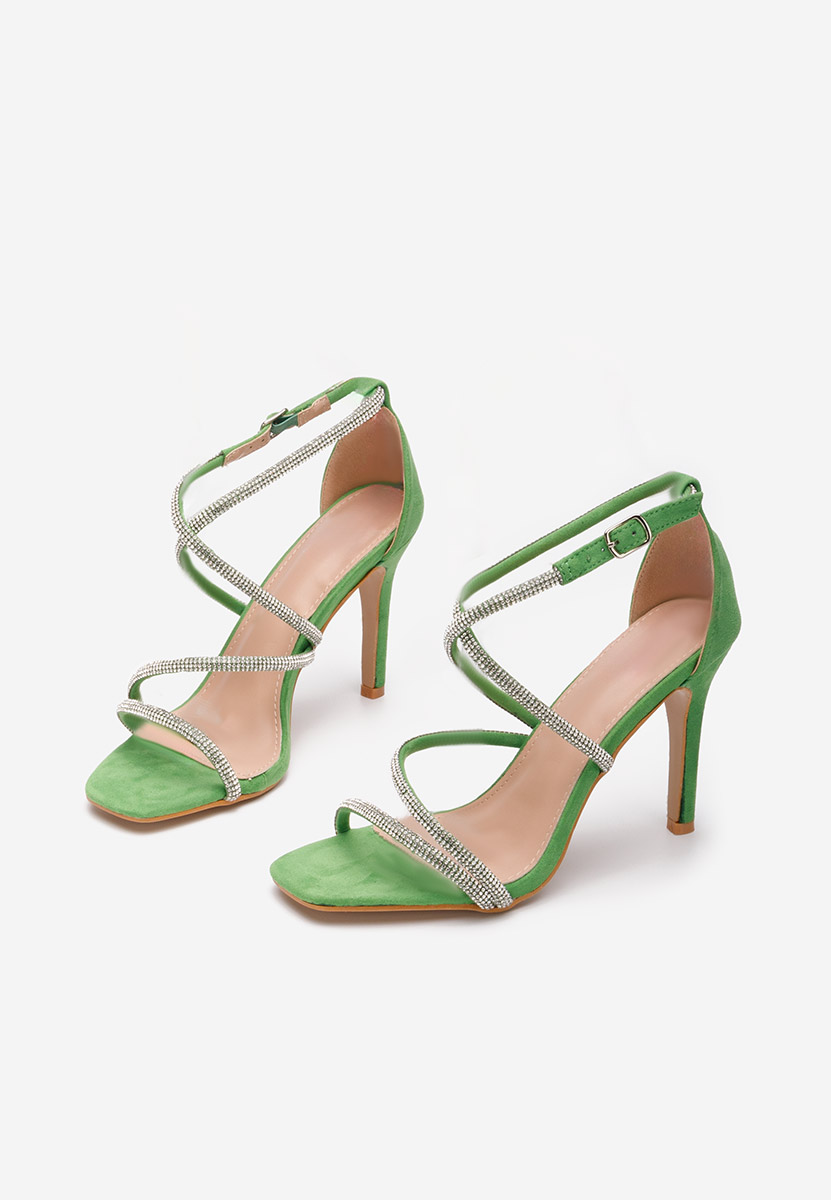 Ženske sandale elegantne Aleena zeleno