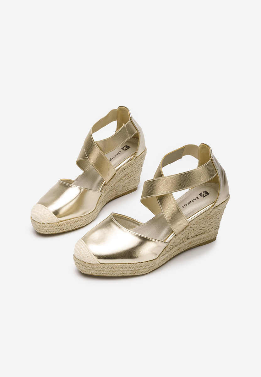Sandale s platformom Rosaria zlatno