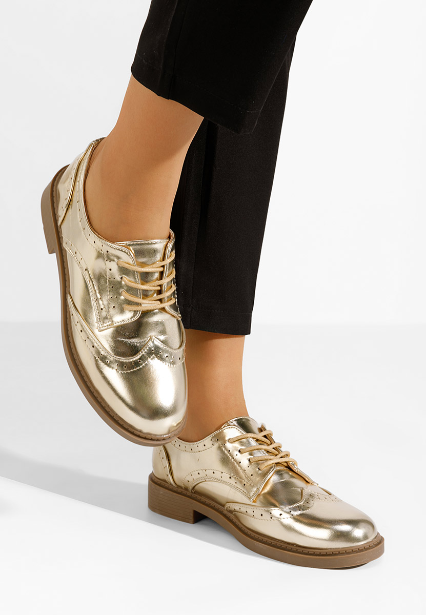 Ženske cipele oksfordice Cametia zlatno