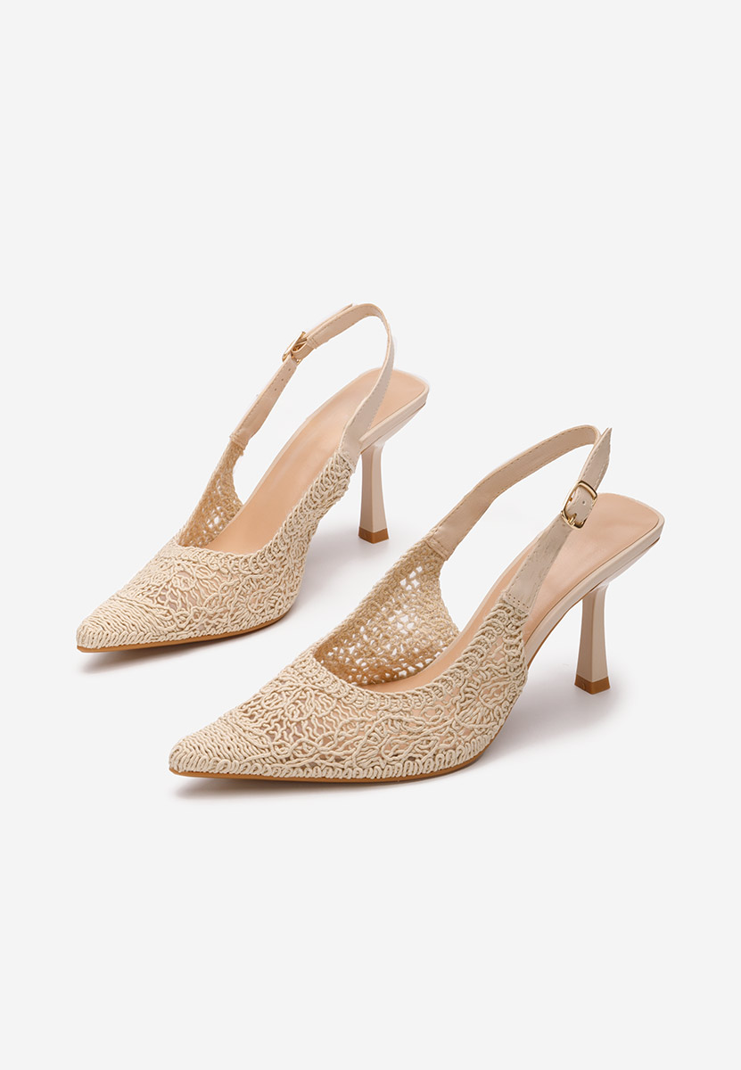 Štikle na visoku petu Besima bež