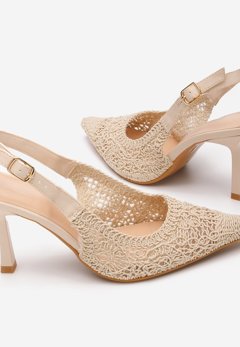 Štikle na visoku petu Besima bež