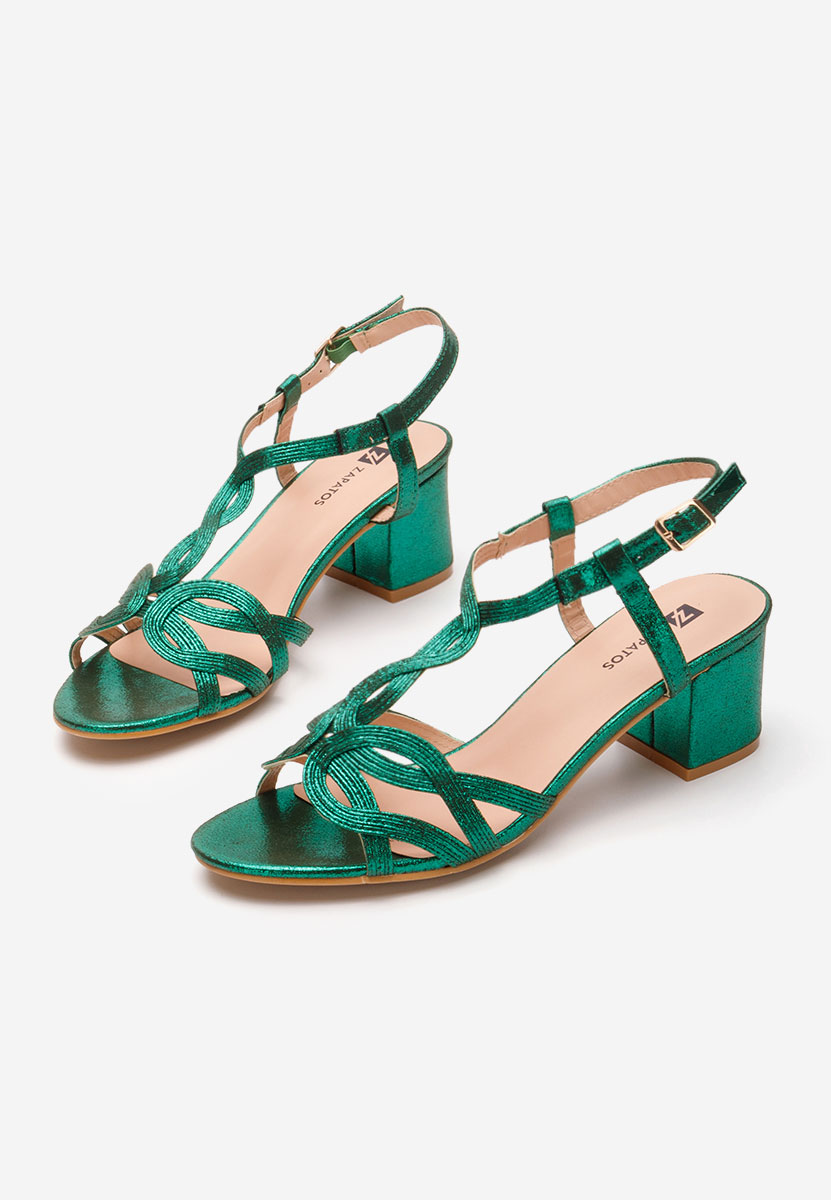 Sandale s petu Siltia zeleno