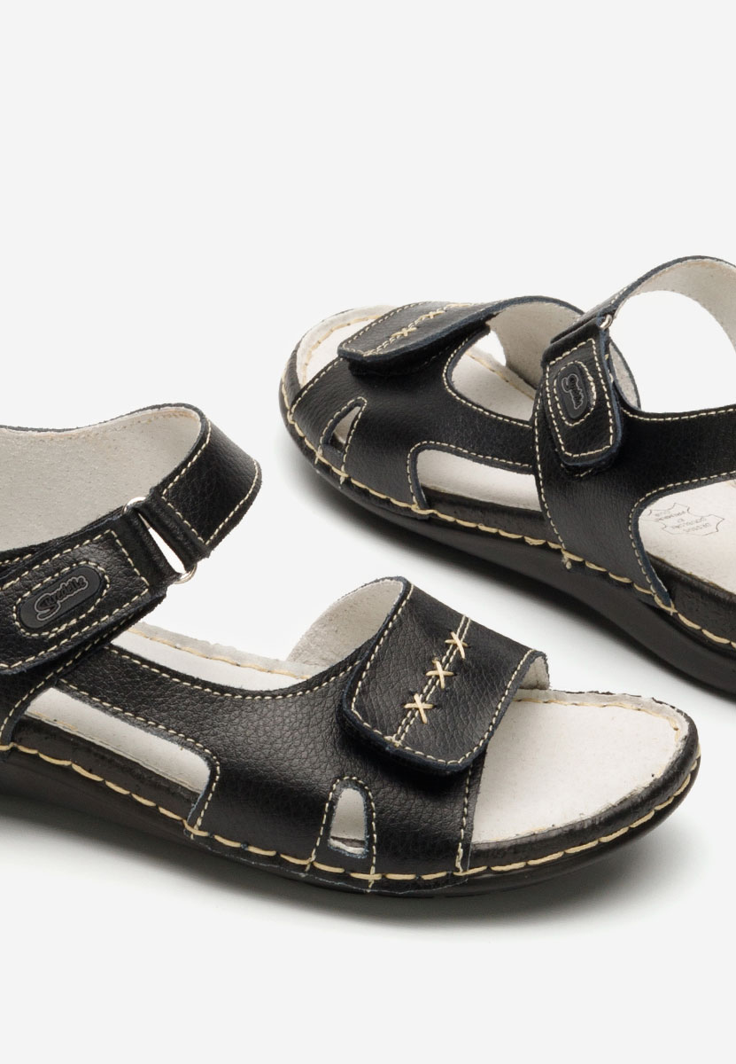 Sandale od prirodne kože Suredelle crno