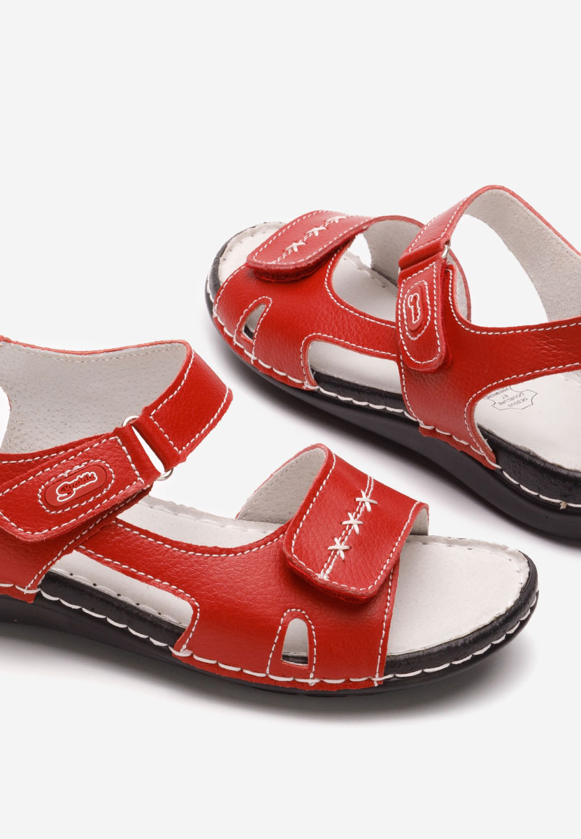 Sandale od prirodne kože Suredelle crveno