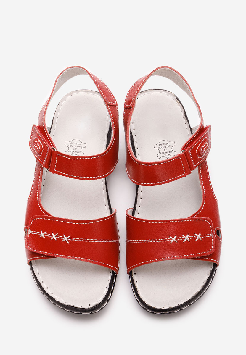 Sandale od prirodne kože Suredelle crveno