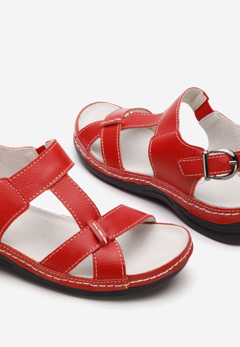 Sandale od prirodne kože Zinna crveno