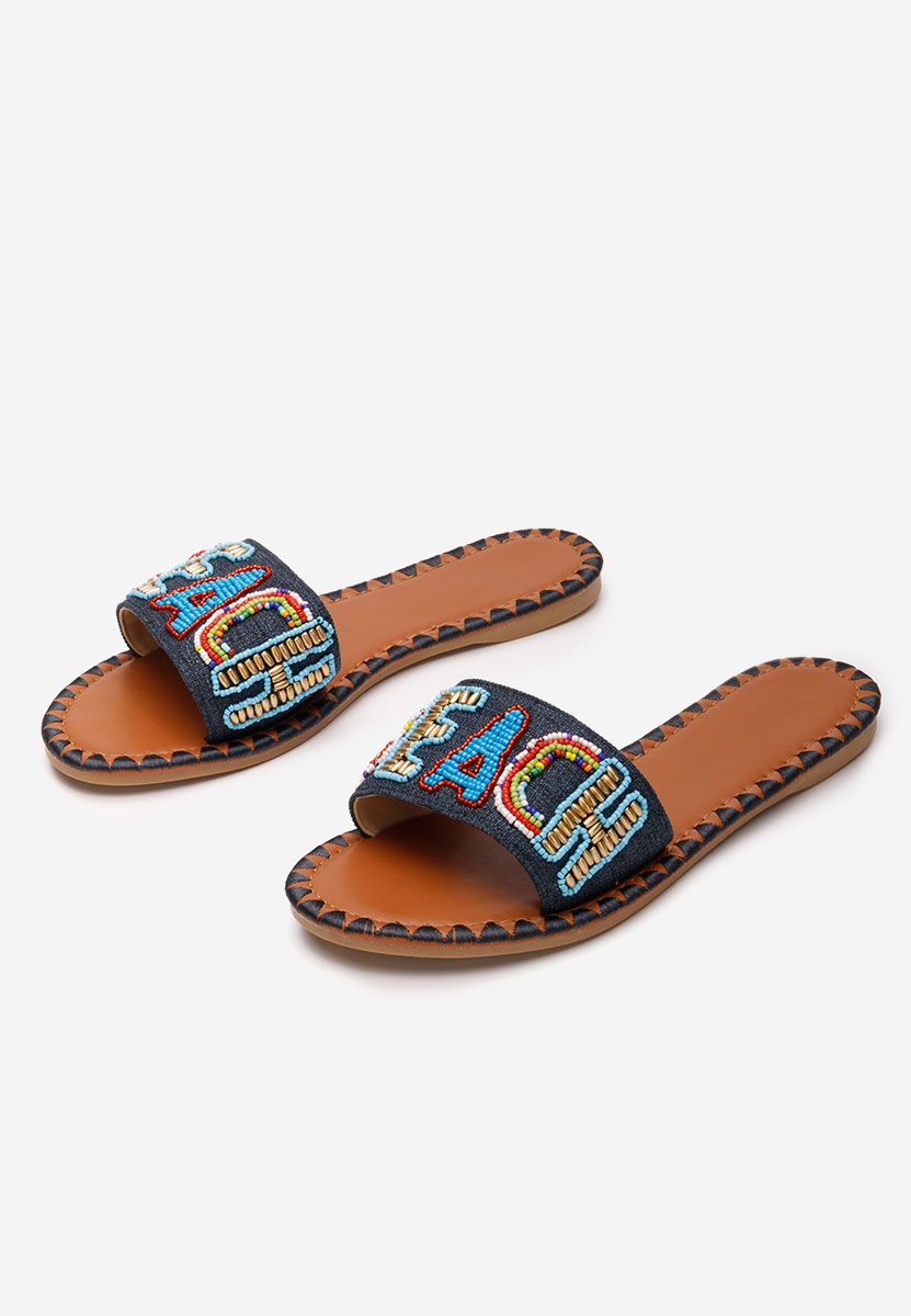 Papuče za ženske Karianna plavo navy