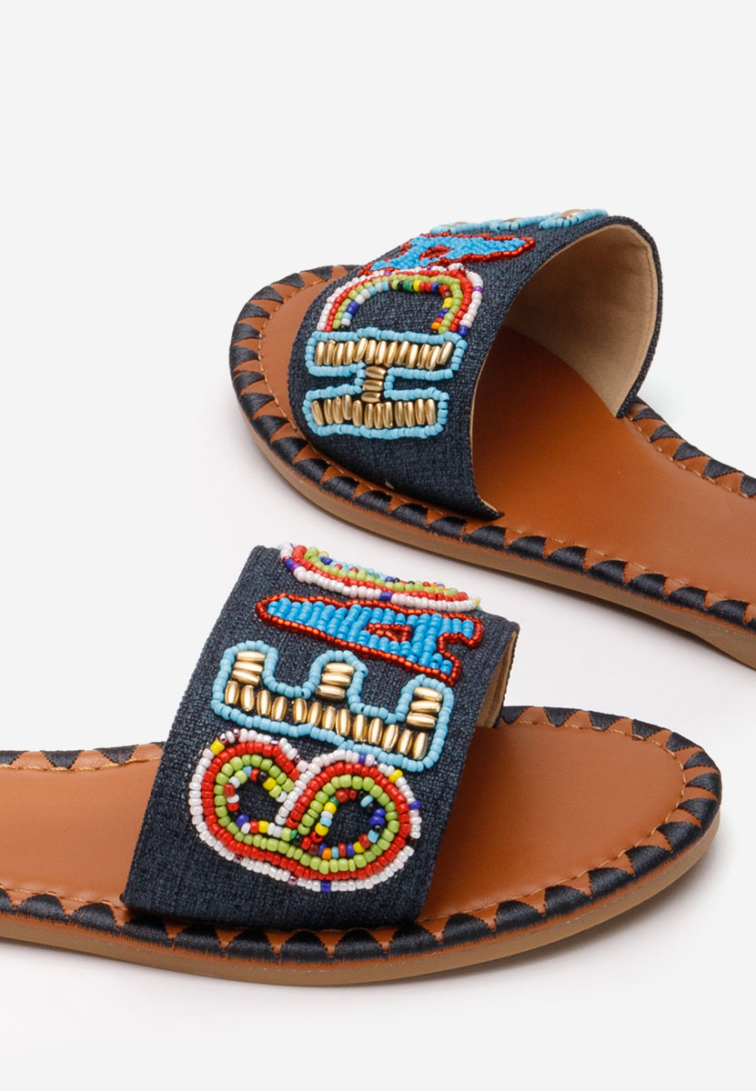 Papuče za ženske Karianna plavo navy