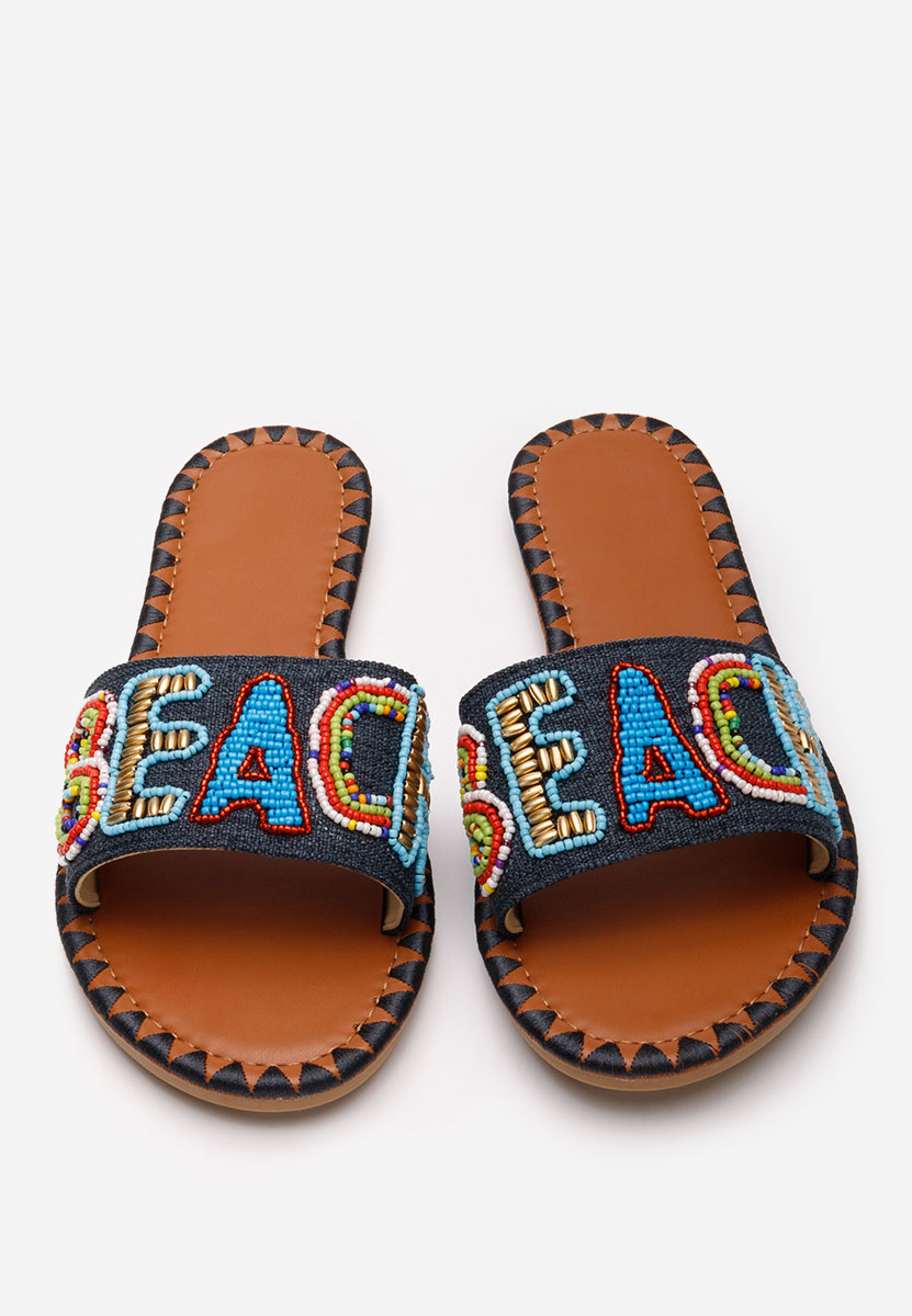 Papuče za ženske Karianna plavo navy