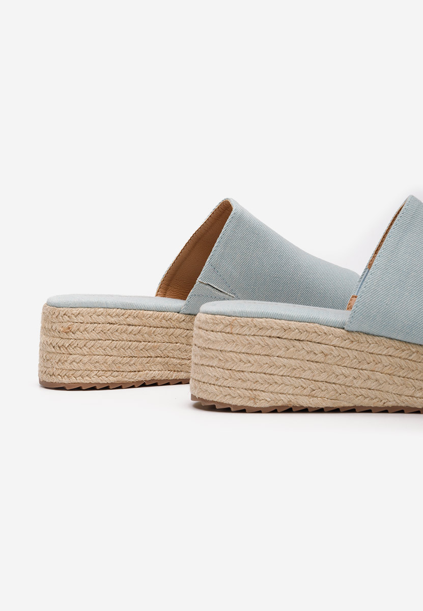 Papuče s platformom Sitema svijetlo plavi