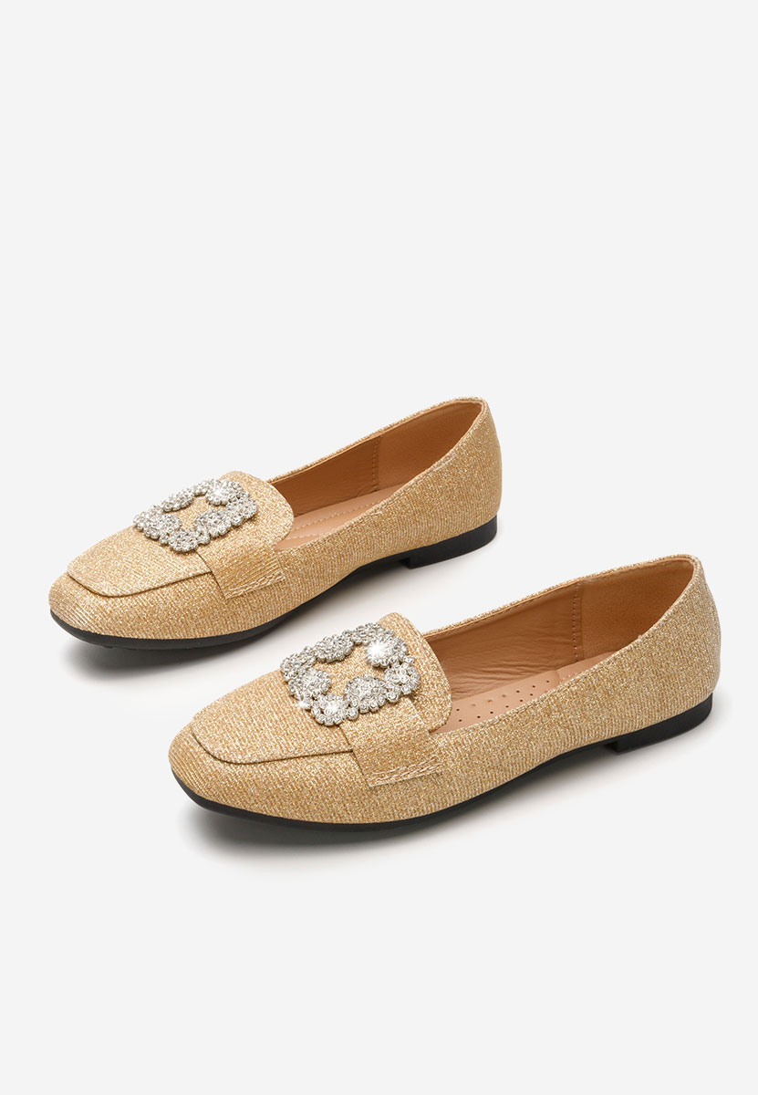 Ženske loafers Mysha zlatno