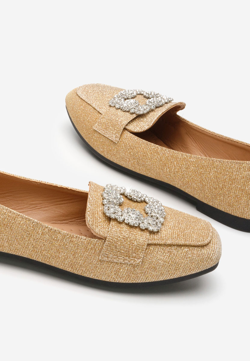 Ženske loafers Mysha zlatno