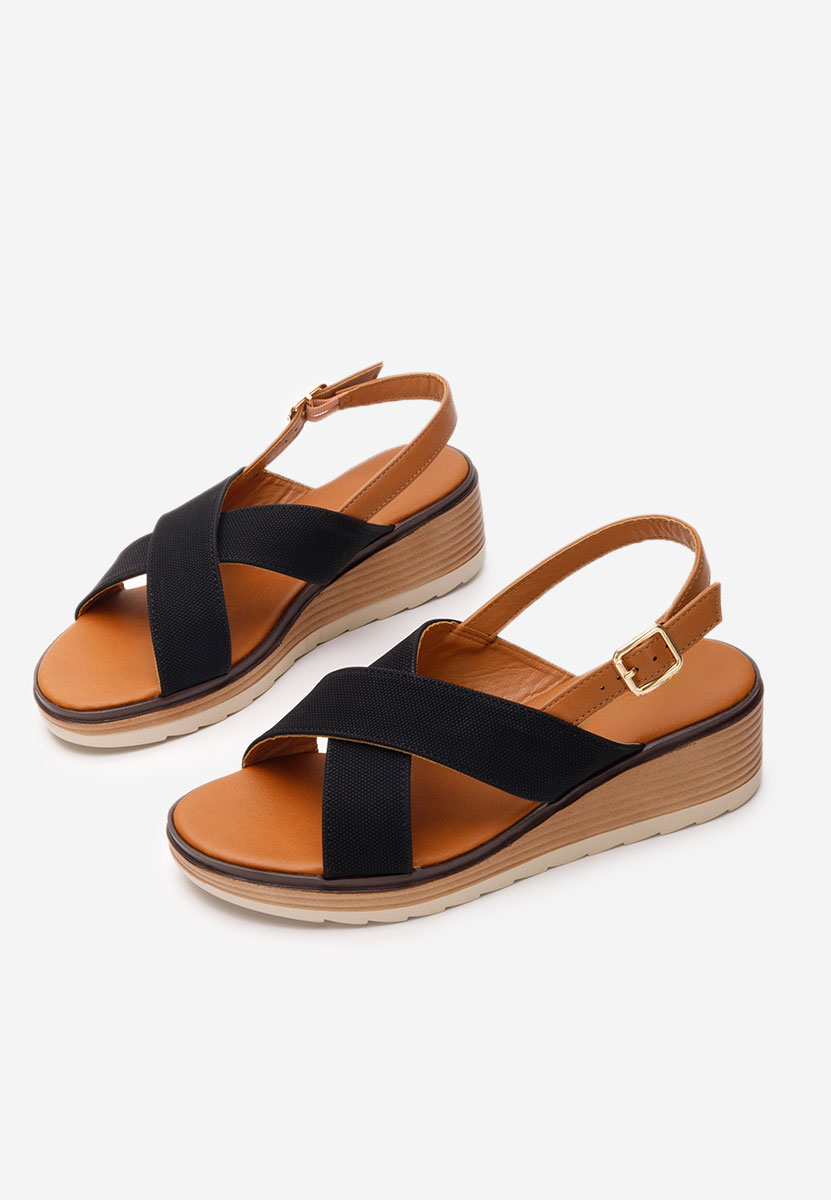 Sandale s platformom Qinna crno