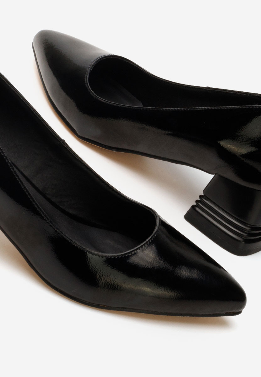 Kožne cipele na petu Fadicia crno